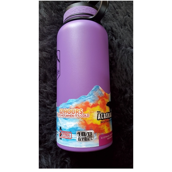 *NEW* The Alaska Life Brand "Live the Life" 32oz Hydroflask/Thermos Polar Purple - Picture 4 of 9